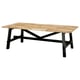 SKOGSTA Dining table, acacia/black, 235x100 cm