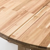 Smooth, light-colored wooden tabletop showcasing natural grain, reflecting high quality and durability.
