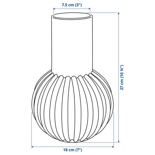 Illustration with measurements for the product: SKOGSTUNDRA.