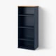 SKRUVBY Bookcase, black-blue, 60x140 cm