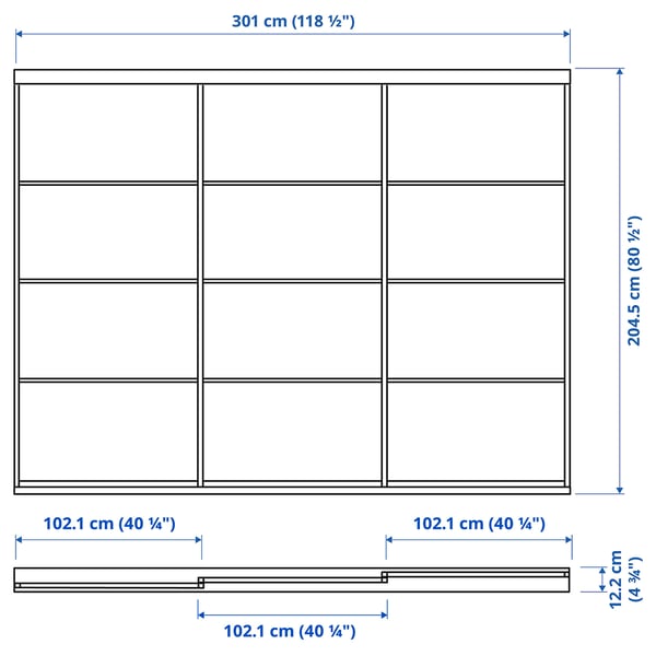 Illustration with measurements for the product: SKYTTA.