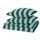 SLÅNHÖSTMAL duvet set, blue-green striped, cotton-lyocell, folded.