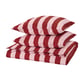 SLÅNHÖSTMAL pink & red striped bedding: duvet cover & pillows, cotton/lyocell blend.