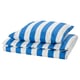 Option: Blue & white striped bedding set with crisp percale weave, featuring a duvet and pillowcase.