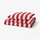 SLÅNHÖSTMAL Duvet cover and pillowcase, light pink dark red/stripe, 140x200/80x80 cm