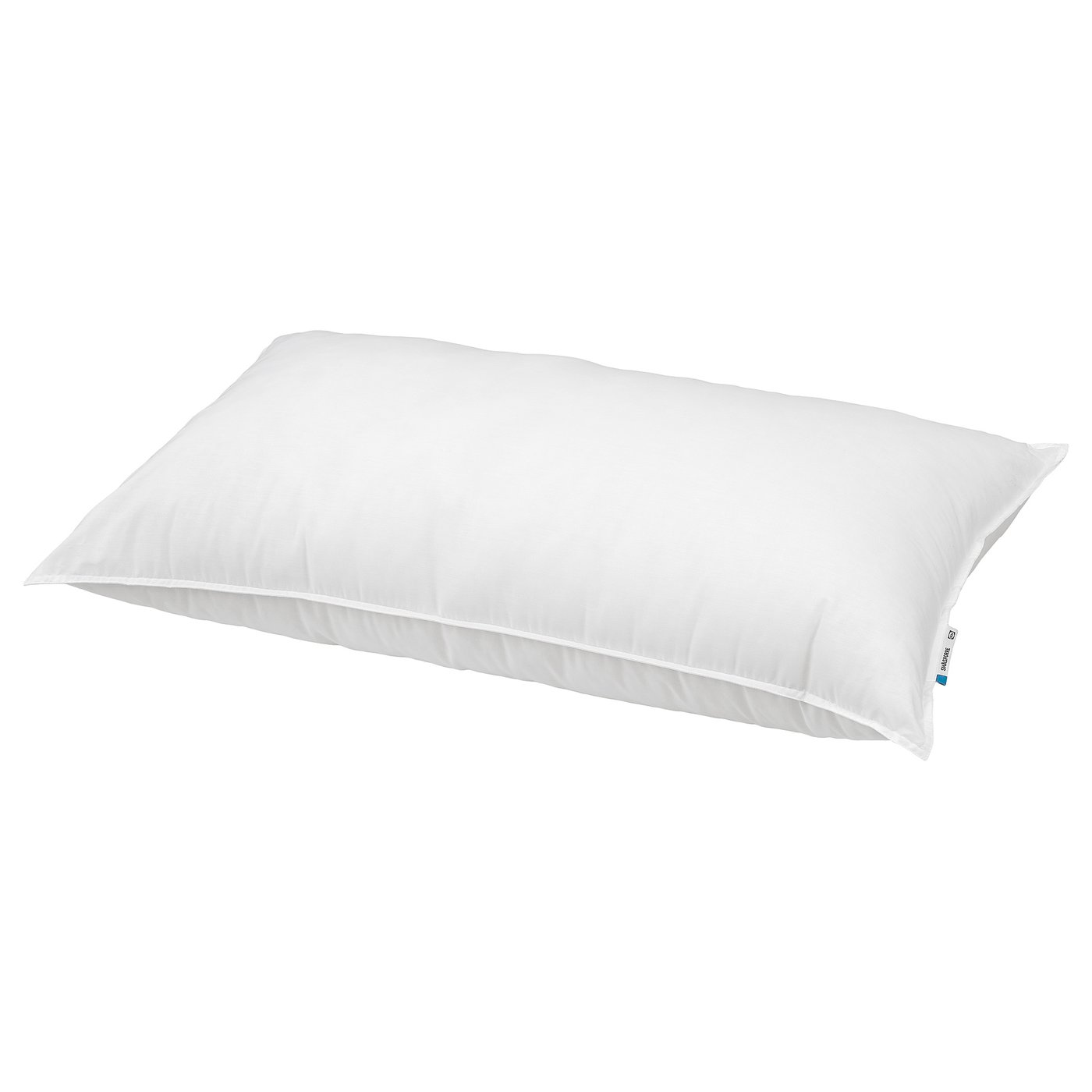 SMÅSPORRE white pillow: soft, firm, recycled materials, simple design, rectangular shape.
