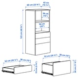 Illustration with measurements for the product: SMÅSTAD.