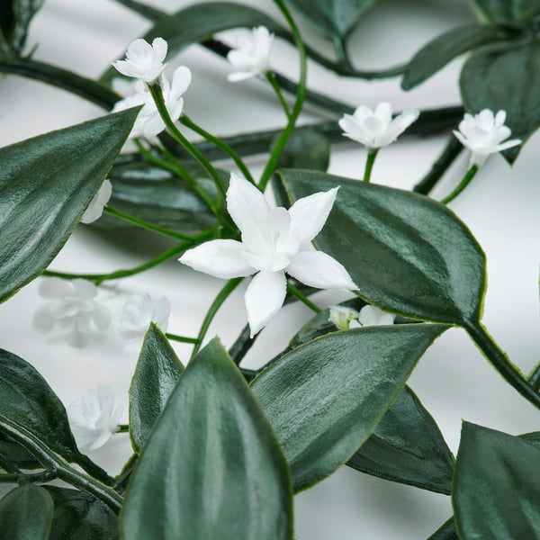 SMYCKA Artificial garland, in/outdoor/Baby’s breath green/white, 1.5 m