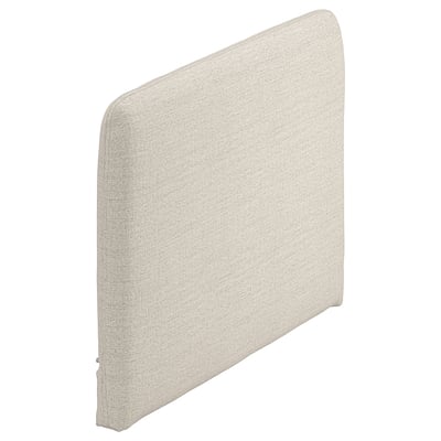 SÖDERHAMN headboard, beige, fabric, rectangular with rounded corners, minimalist design.