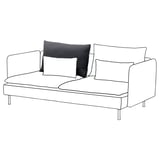 White modern sofa, SÖDERHAMN, with 3 cushions.