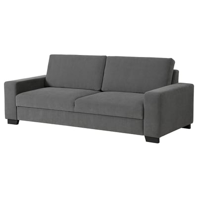 A gray SÖRVALLEN sofa, modern, minimalist, 3-seat with a fabric cover.