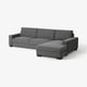 SÖRVALLEN 4-seat sofa, with chaise longue, right/Tallmyra medium grey