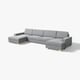 SÖRVALLEN 5-seat sofa, with chaise longues/Lejde grey/black