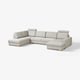 SÖRVALLEN Corner sofa, 5-seat, with chaise longue, right/Viarp beige/brown
