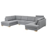 SÖRVALLEN u-shaped sofa, grey, soft fabric, modern scandinavian design.