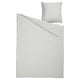 Striped bedding set, SOLFIBBLA, grey/white, cotton, rectangular, lined pattern.