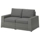 SOLLERÖN 2-seat modular sofa, outdoor, dark grey/Frösön/Duvholmen dark grey, 161x82x88 cm