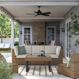 SOLLERÖN 3-seat modular sofa, outdoor brown/Frösön/Duvholmen beige
