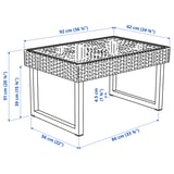 SOLLERÖN Coffee table, outdoor, anthracite/dark grey, 92x62 cm