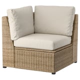 SOLLERÖN Corner section with cushion, outdoor brown/Frösön/Duvholmen beige
