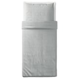 Grey cotton duvet set, simple and cozy.