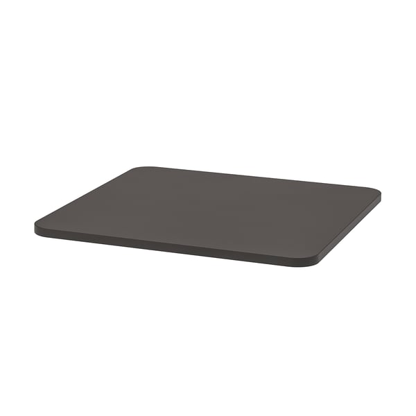 STENSELE black rectangular table top, flat surface, dark finish, laminmate and particleboard construction.