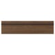Dark brown stained ash veneer kitchen cabinet panel with a long, solid wooden handle stretching across the width.