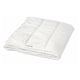Option: A white STJÄRNBRÄCKA duvet with a soft, fluffy filling, and breathable lyocell-cotton fabric, neatly folded.