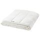Option: Folded white STJÄRNBRÄCKA duvet, soft cotton/lyocell blend, simple clean lines.