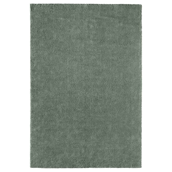 STOENSE Rug, low pile, pale green, 200x300 cm