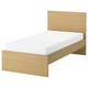 STORKLINTA Bed frame, oak effect, 90x200 cm