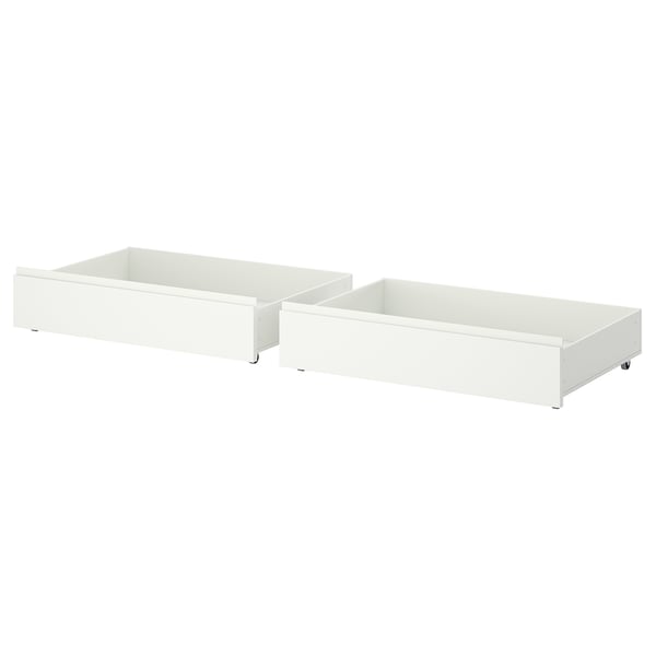 STORKLINTA Bed storage box, set of 2, white, 200 cm