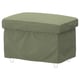 STRANDMON Slipcover for footstool, Naggen grey-green