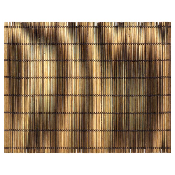 STYLTSNÄPPA bamboo mat, natural, rectangular, woven texture.