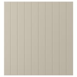Beige SUTTERVIKEN storage unit with vertical lines, made of acrylic paint and fibreboard.