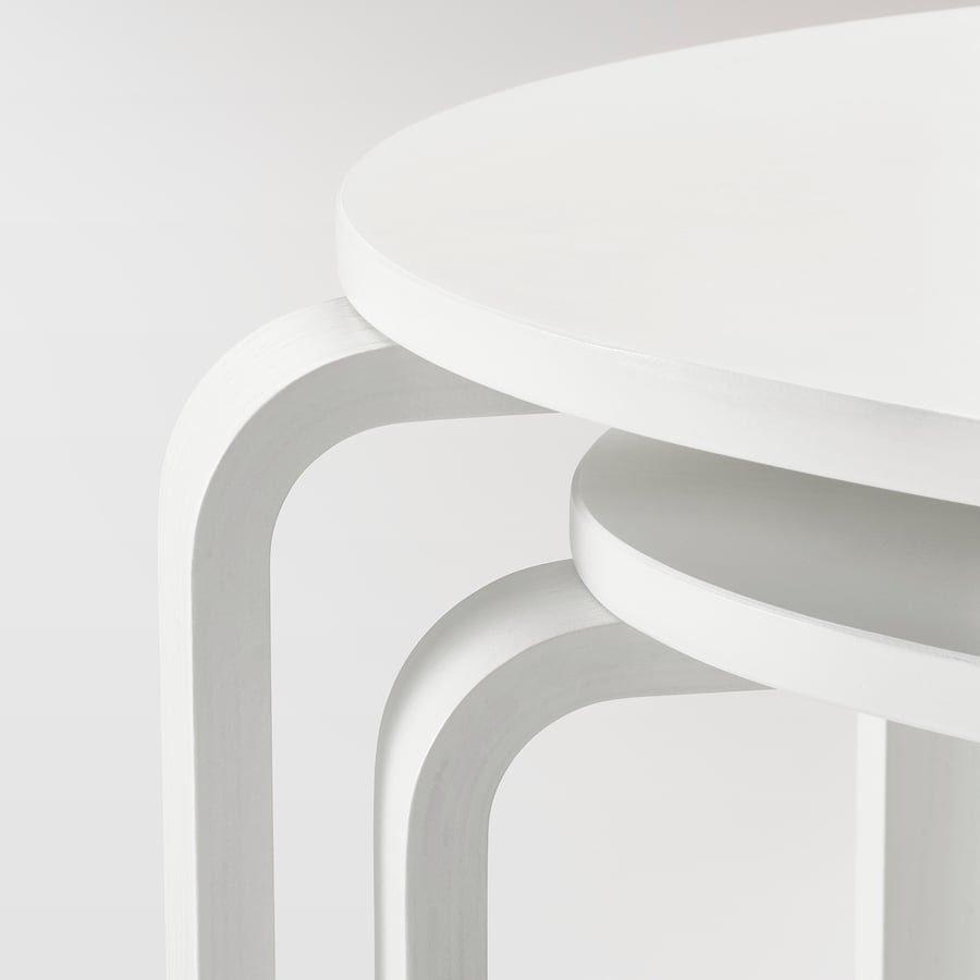 SVALSTA nest of tables, set of 2, white stain - IKEA Germany