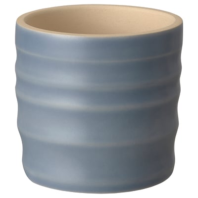 Blue stoneware planter