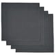 SVARTSENAP set: 4 dark grey cotton napkins, simple, square, clean design.