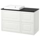 TÄNNFORSEN / ORRSJÖN Wash-stand/wash-basin, white/black marble effect, 102x49x71 cm