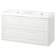 TÄNNFORSEN / ORRSJÖN Wash-stnd w drawers/wash-basin, white, 122x49x69 cm