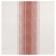 A TAGGSIMPA tablecloth, red, rectangular, with vertical stripes, made from recycled polyester.