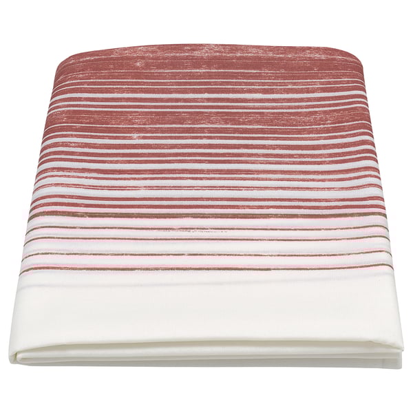 TAGGSIMPA red-white striped tablecloth, recycled polyester.