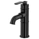 TAKSJÖN Bathroom mixer tap top lever, black, M