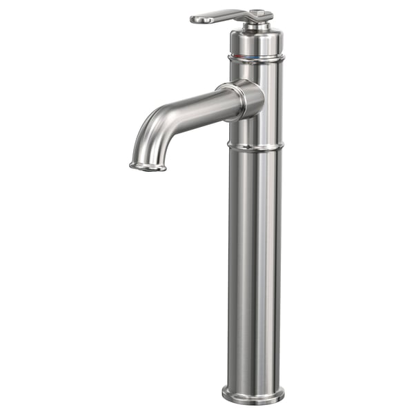 TAKSJÖN Bathroom mixer tap top lever, stainless steel colour, XL