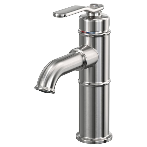TAKSJÖN Bathroom mixer tap top lever, stainless steel colour, M