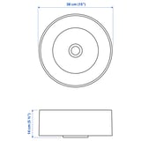 Illustration with measurements for the product: TANDÅN.