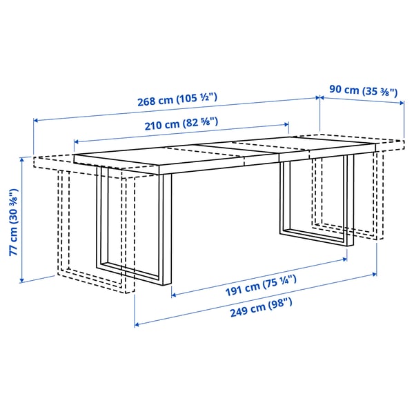 Illustration with measurements for the product: TARSELE.