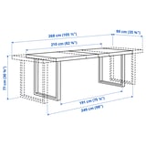 Illustration with measurements for the product: TARSELE.