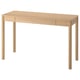 Wooden TONSTAD desk, light brown, rectangular, minimalist design with one drawer.