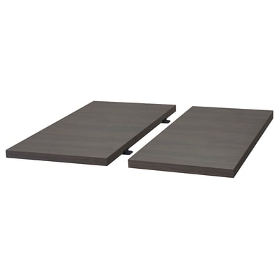 Two blot rectangular extension table tops in dark grey color.